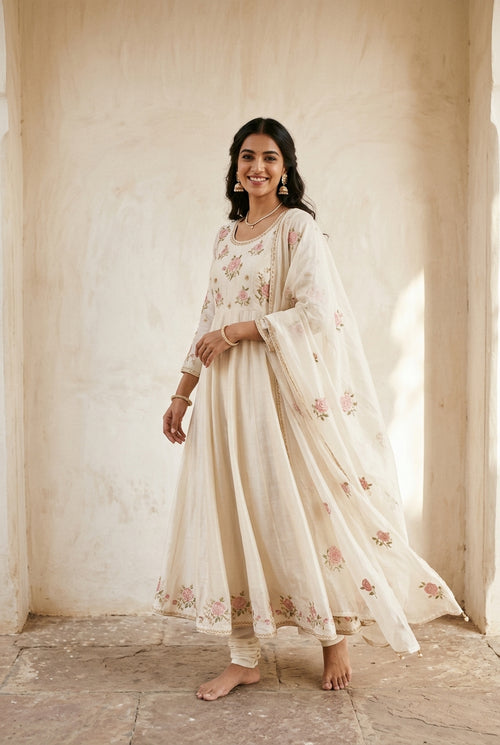 Jhoom Crimson Gulab Lehenga